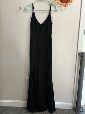 Classic Black Slip Dress with Spaghetti Straps